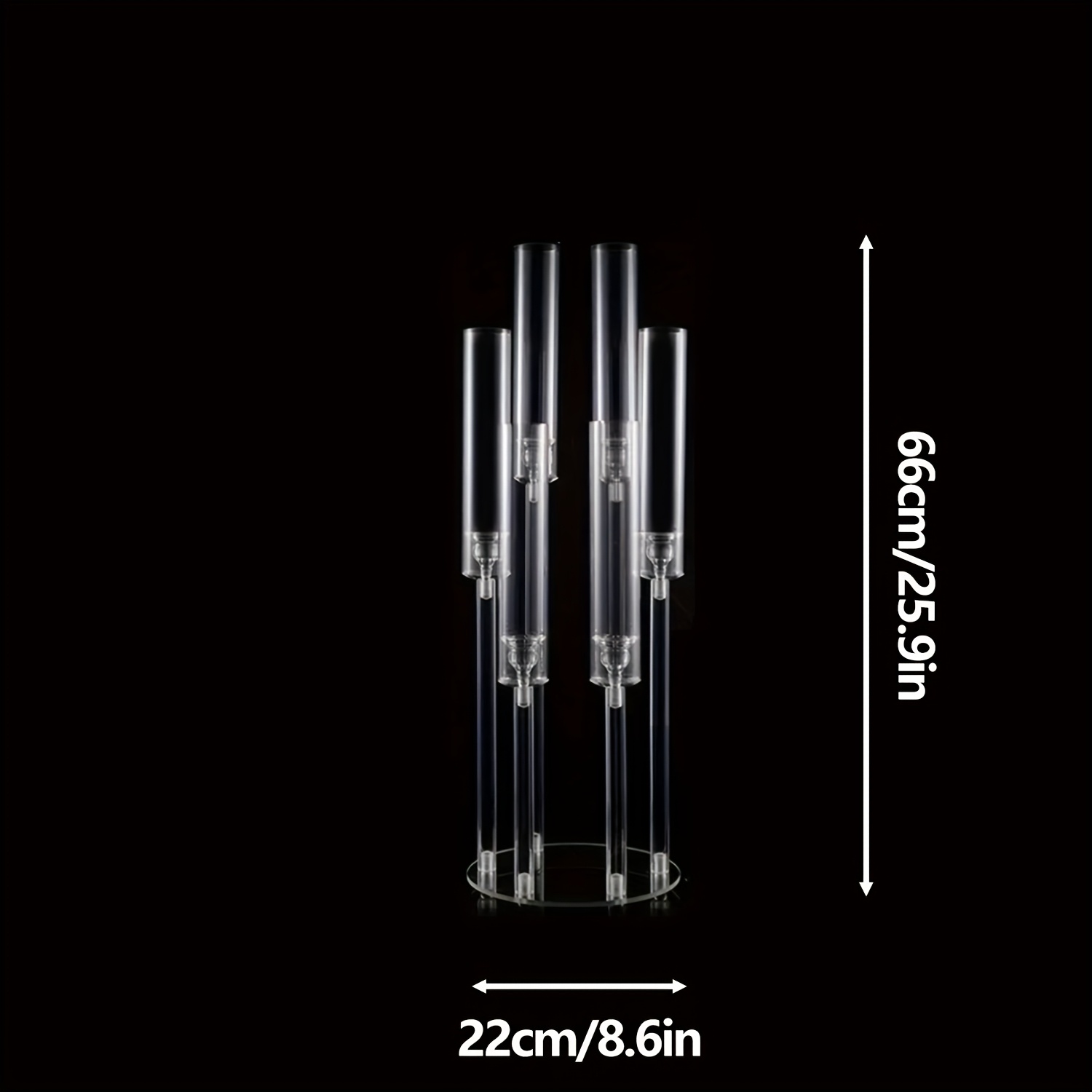 Image of Versatile Acrylic Candlestick - Perfect For Weddings, Parties & Holiday Decor | Ideal For Christmas, Valentine's, Thanksgiving & New Year Celebrations