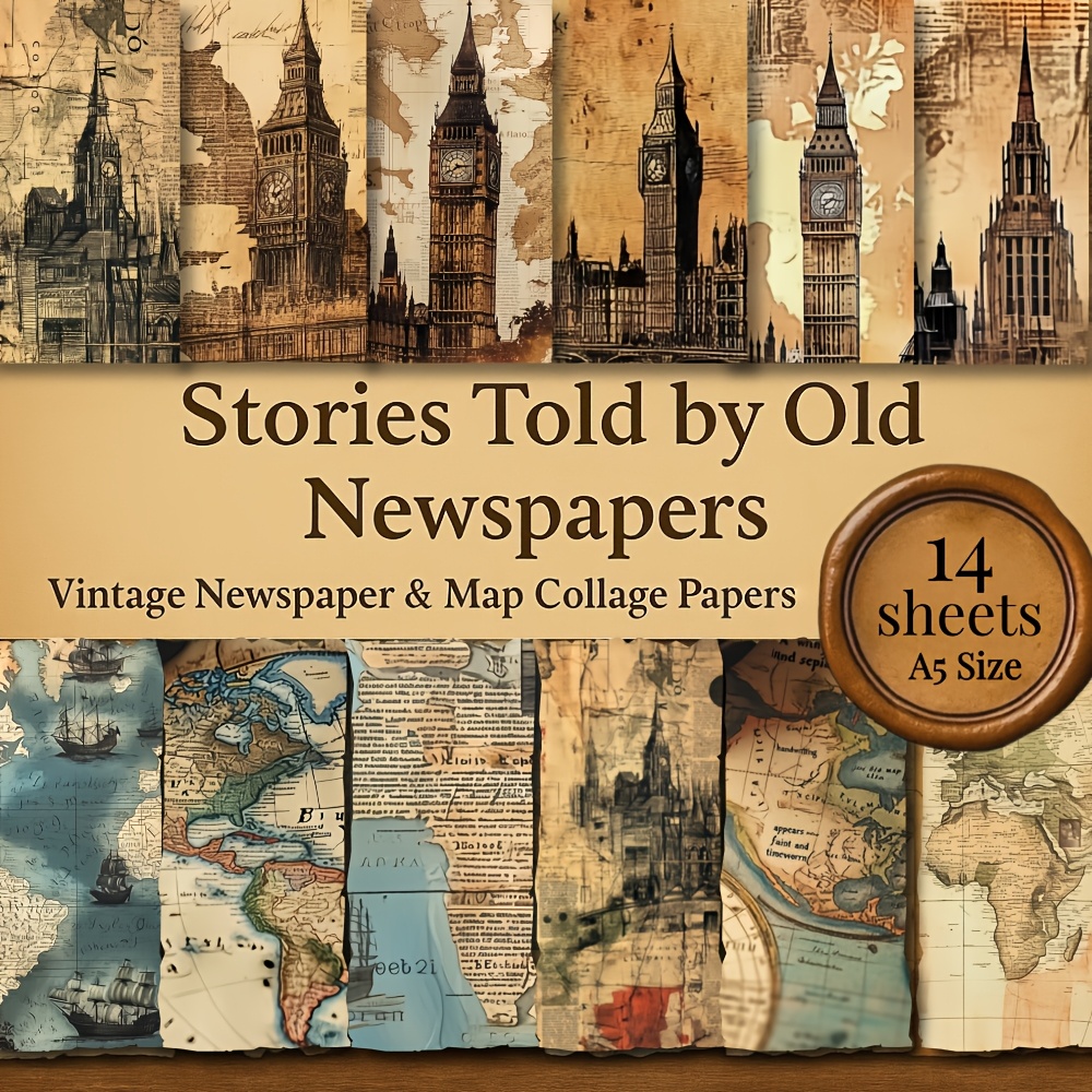 Image of Vintage Newspaper Story Series Creative Vintage Background Paper For Scrapbooking, Collage, Diy, And Decorative Base Material