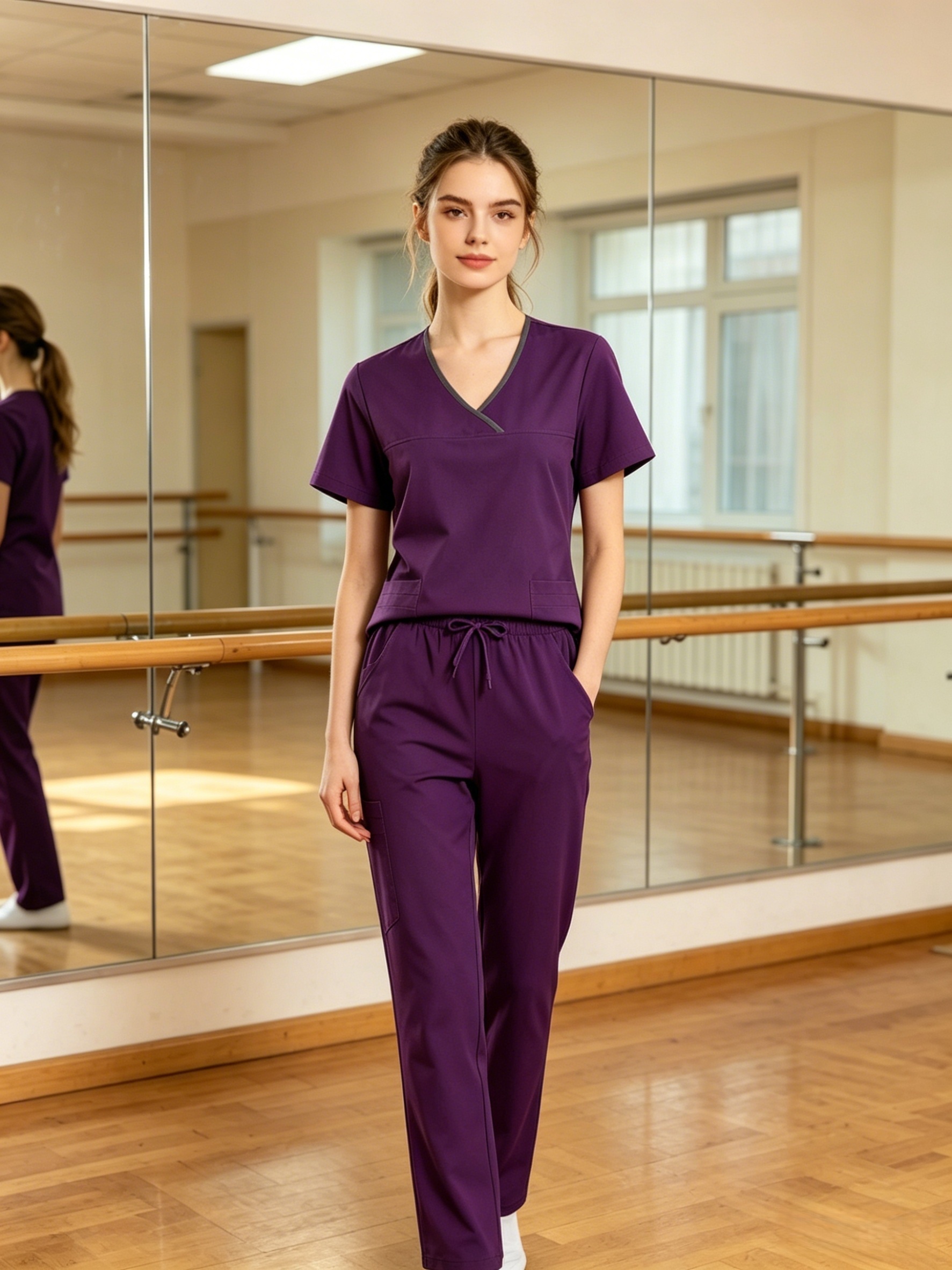 unisex   scrubs set for women men moisture wicking uniforms nurses   workwear breathable lab coat nursing tops pants