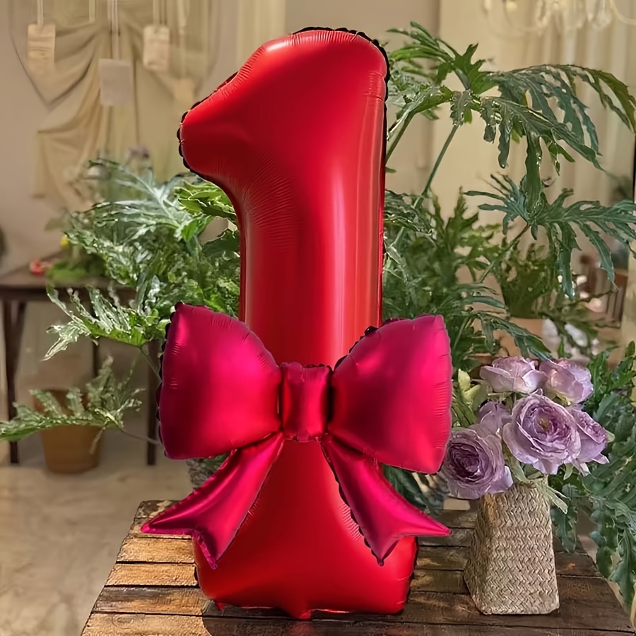 2 Large 40-inch Red Number Foil Balloons Are Perfect For Wedding, Birthday, Anniversary, Valentine's Day Decoration Balloons
