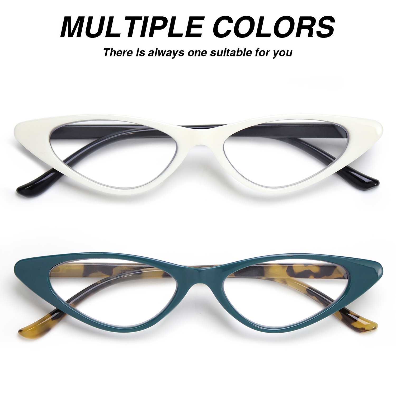 Small Frame Cat-Eye Reading Glasses with Eyeglass Case