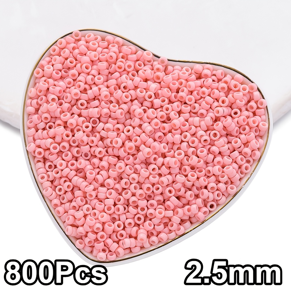 800pcs 2.5mm Multicolor Solid Color Glass Seed Beads