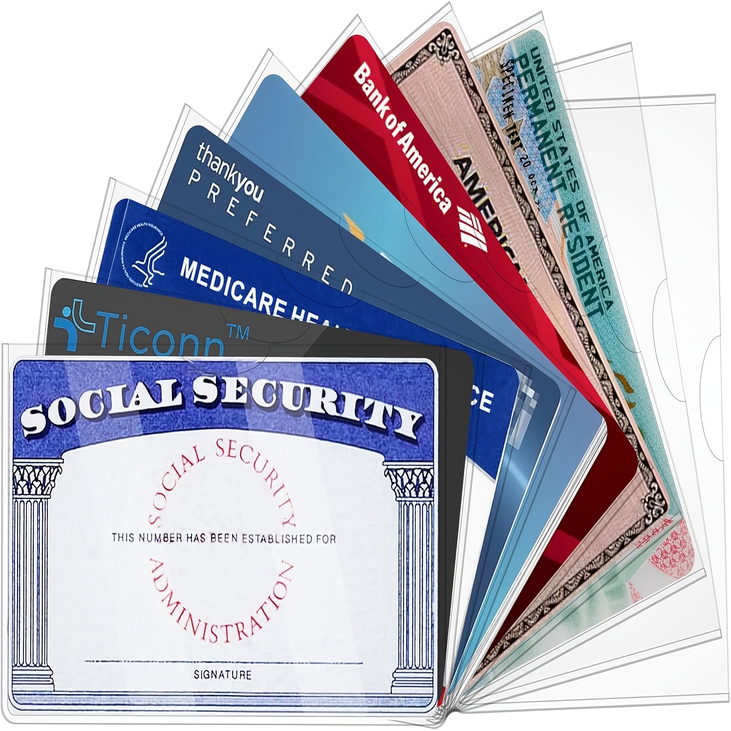 social security protector sold on Temu Mexico