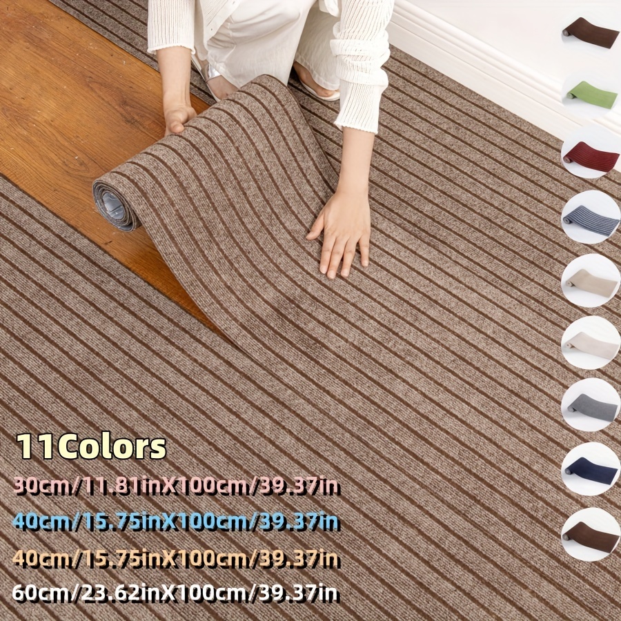 

Roll Of Self-adhesive Carpet, Self-adhesive Mat, Cut , In 4 Sizes From, Suitable For Bedroom, Living Room, Bathroom, Door Mat, Stair Mat, Pet Mat, 5mm Version.