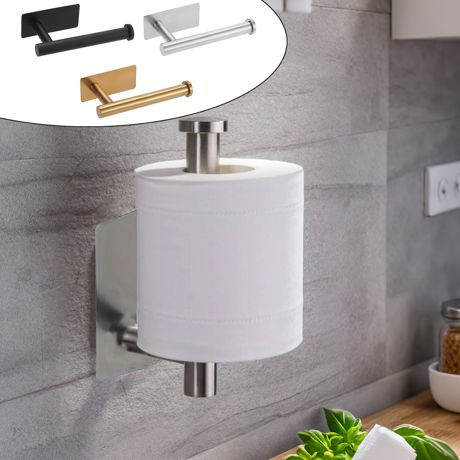 

A Stylish Stainless Steel Toilet Paper Holder - Easy To Install, Wall-mounted Bathroom Storage Without The Need For Drilling