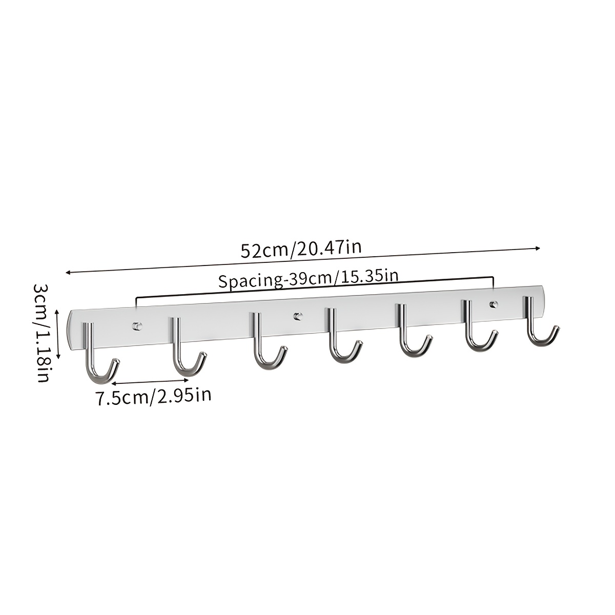 Image of 1pc Coat Hook - Wall-mounted Door Hook, Space- Multifunctional Hook Rack, Suitable For Hanging Coats And Bath Towels, Suitable For Bathrooms And Bedrooms, A Must-have For Home Storage!