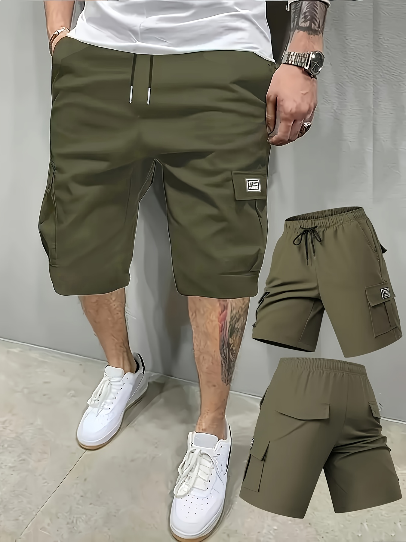 Short Cargo Homme Multi-Poches Nouveau Short de Travail Cargo Transfrontalier pour Homme avec Plusieurs Poches, Short de Randonnée Décontracté et à la Mode pour l