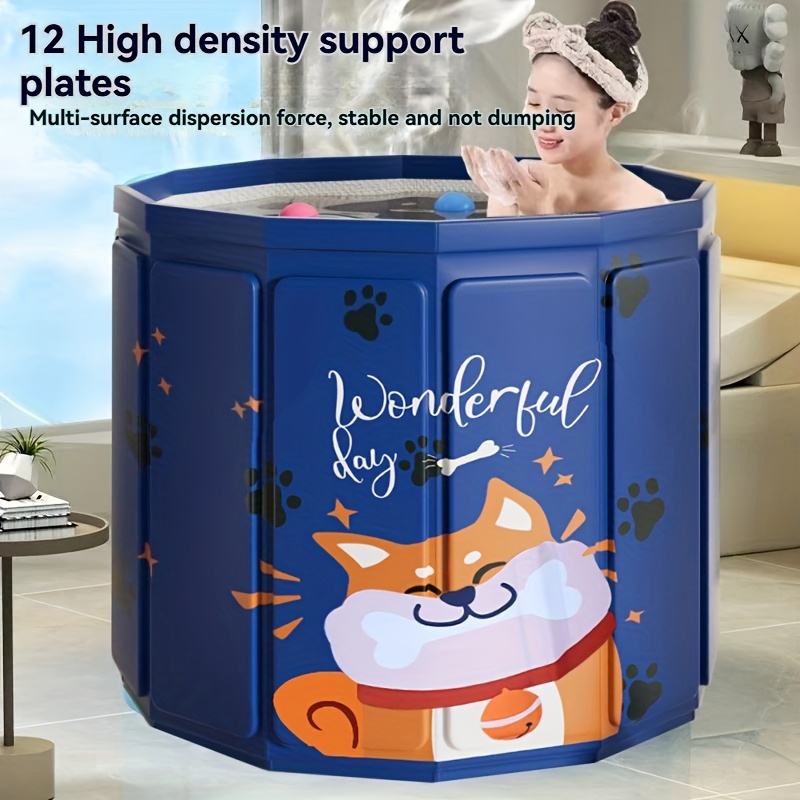 Shiba Inu Cartoon Design Bathing Tub, Thickened Spa Soaking Tub