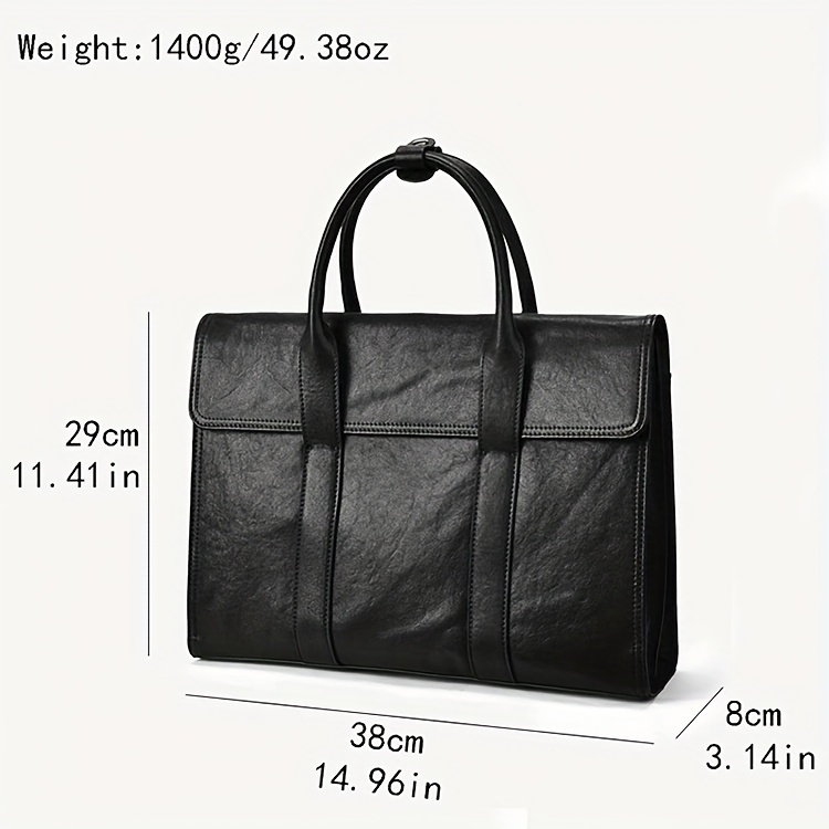 Leather Office Bag Side View