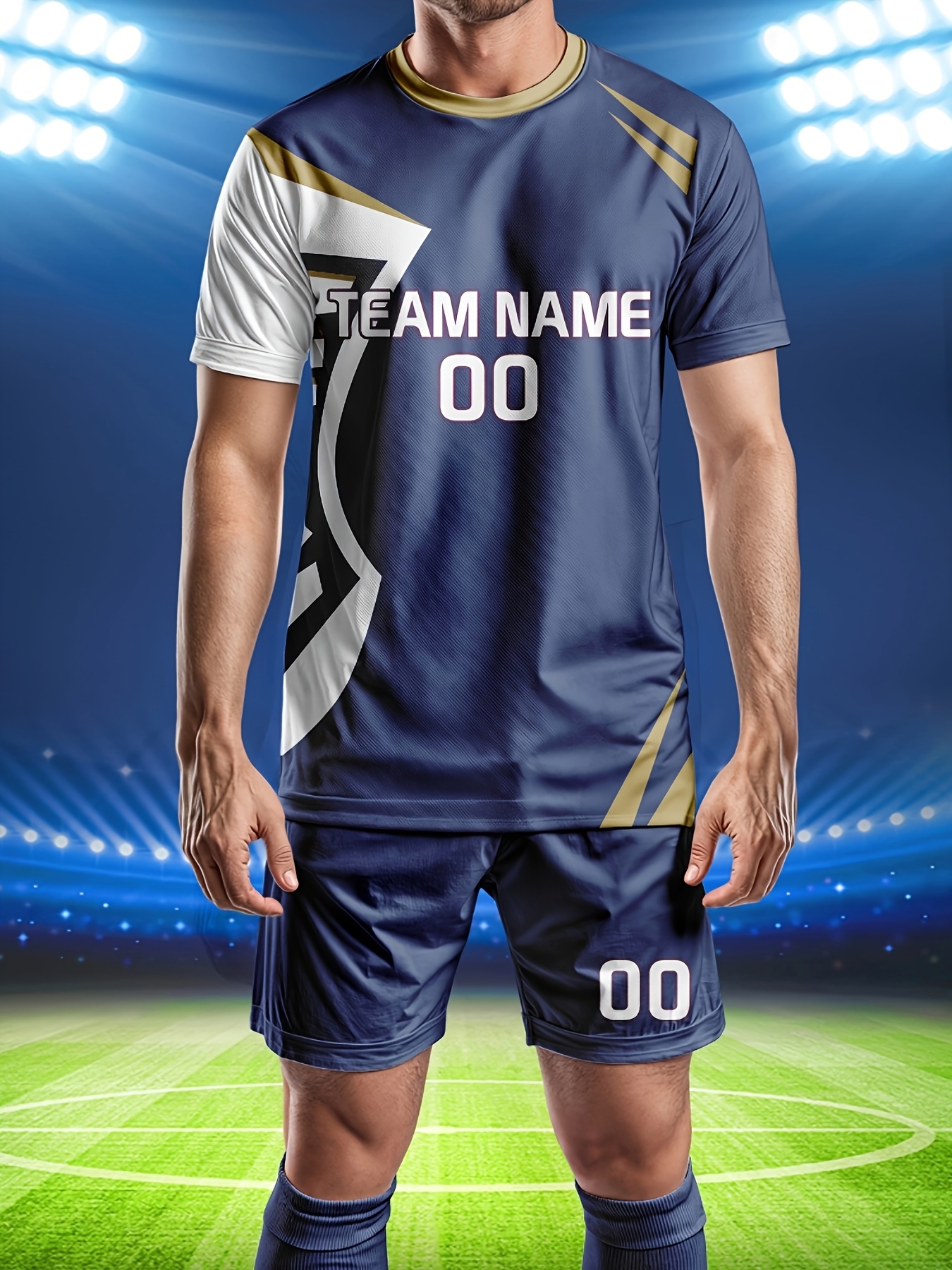 Conjunto de uniforme de fútbol de redonda 2025 para hombres,  personalizable con y número, nuevas camisetas para adultos para