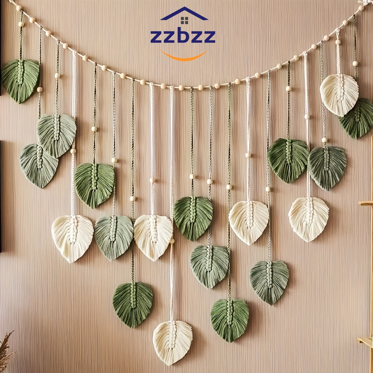 

ZZBZZ 1 Décoration de Chambre , Feuille au Mur, Murale Macramé , Décoration Murale , Décoration de , Murale en Macramé, Cadeau