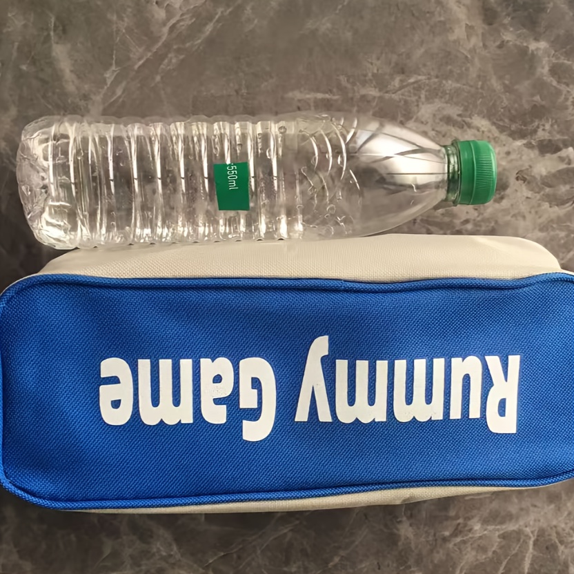 Large Rummy Number Cards - Fun Party Number Game, Rummy Card 4 Players Edition with 112 Cards and 4 Trays. Travel Rummy Collection and Portable Travel Bag, Strategy Board Game, Essential Family Game