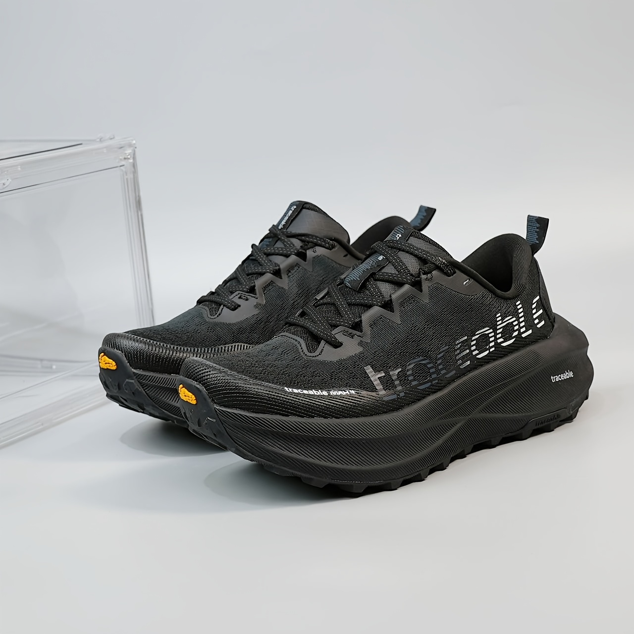 Sneakers, Men's Outdoor Shoes, Lightweight and Comfortable Trail Running Shoes, Anti-Slip Shock-Absorbing Casual Shoes, Fashionable Sports Running Shoes for Men