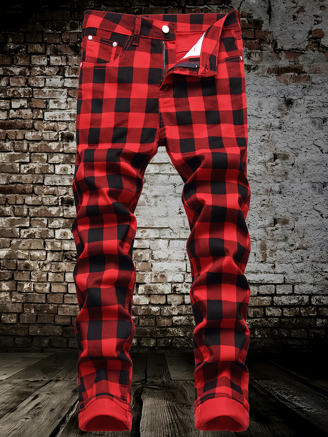 red pants for men sold on Temu United States