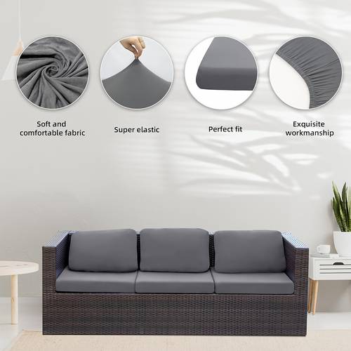 8pcs stretch patio cushion covers back cushion coversx4 and seat cushion coversx4 outdoor couch cushion covers replacement outdoor sofa cushion covers patio slipcovers couch cover patio furniture cover