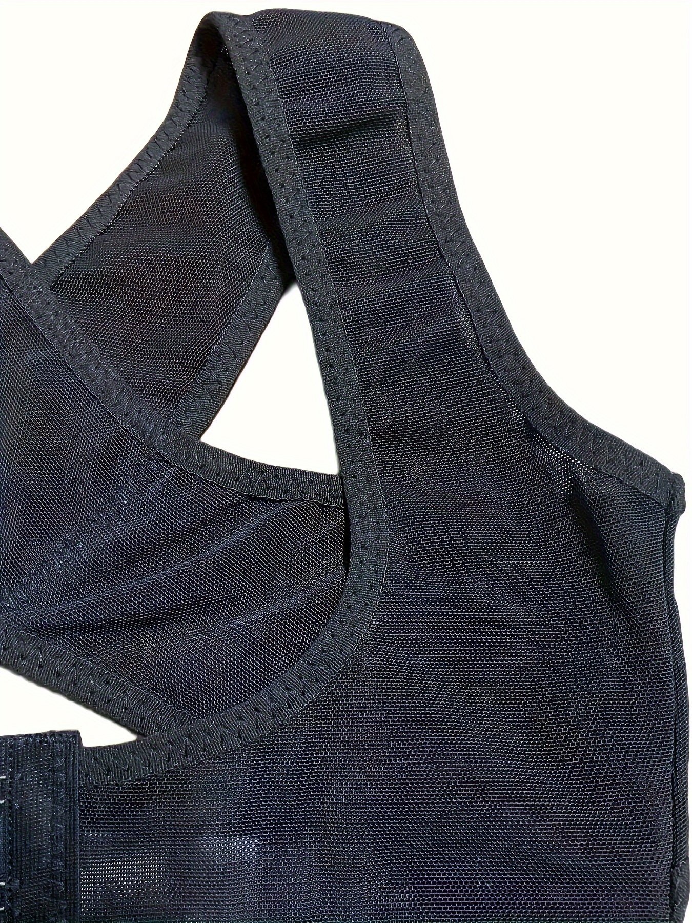 Women'S Invisible Ribbed Cross-Back Bra - Anti-Sagging, Lifted Support for Slouching Posture, Breathable & Comfortable Undergarment in Black, Pink, Red, Yellow, Green, Blue, Orange, Purple