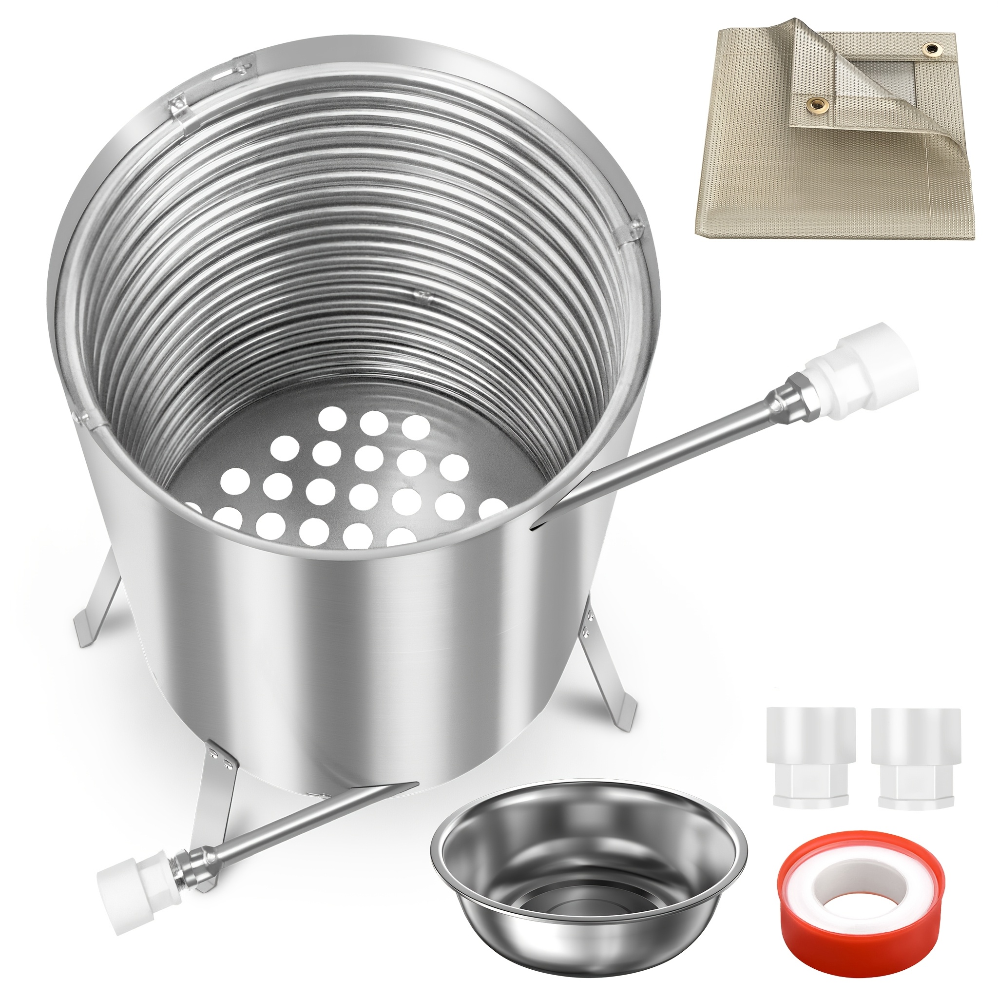 30 X 52 X 40 Cm Stainless Steel Pool Accessory For Cosy Outdoor Parties