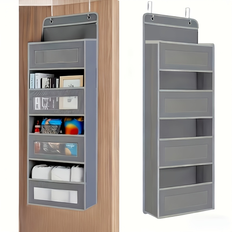 TEMU Hanging Storage Box Behind The Door, 4 Layer Large Pocket Fabric Sorting Rack- Suitable For Storage In Bedrooms, Bathrooms, And Food Storage