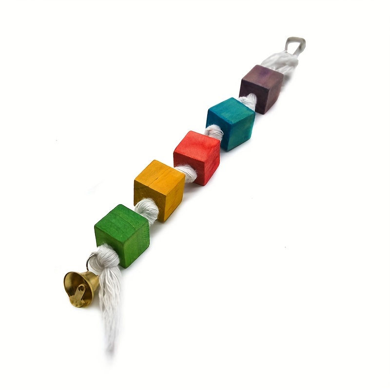 Parrot Toy Bird Toy Wooden Bead Wooden Random Color