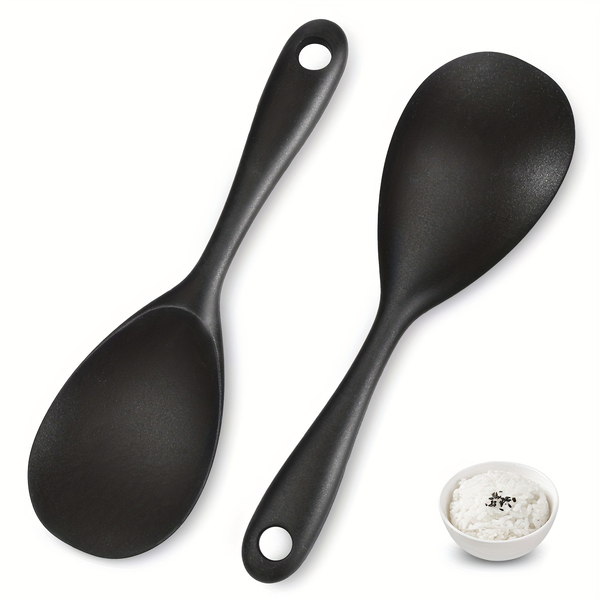 

Set Of 2 Or 4 Silicone Rice Spoons, To Be And Heat Resistant, Serving Rice From A Cooker.