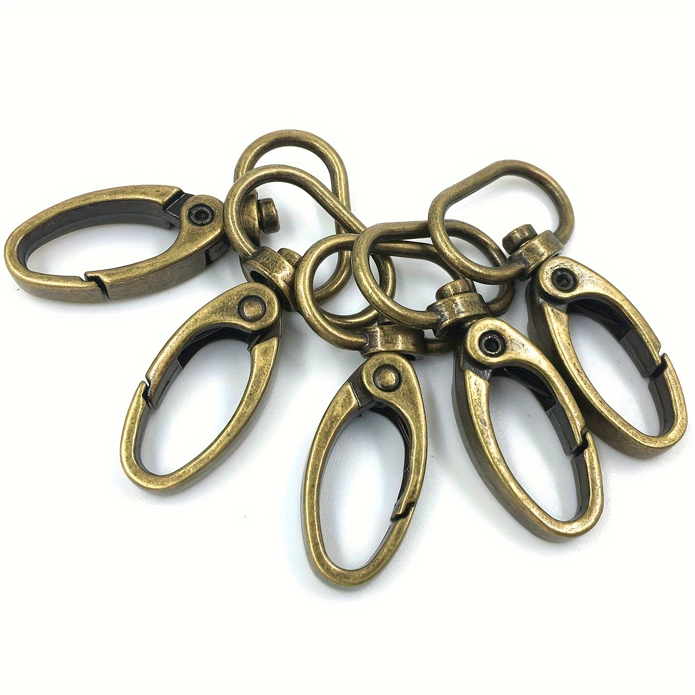 

10pcs 1 Inch (about 2.5 Cm) Inner Diameter Oval Ring Lobster Rotary Belt Push Door Lobster Rotary , Rotary Spring Hook For Shoulder Strap Purse