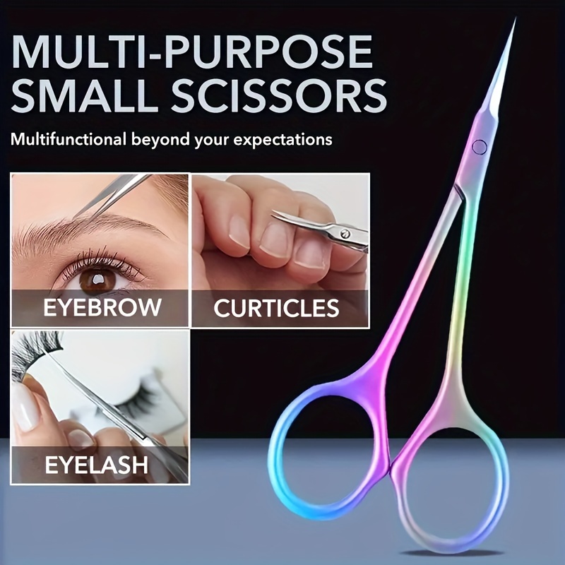 1pc Ultra Fine Curved Cuticle Scissors, Ultra Thin Scissors Skin Care, Professional Nail Art Small Scissors, Stainless Steel Cuticle Cutter