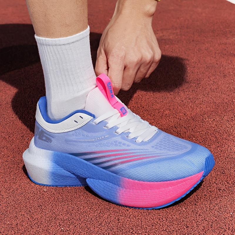 Lei Li Plaid | Flagship Platform Carbon Plate Racing Training Running Shoes for Men, Shock-Absorbing Rebound Sneakers