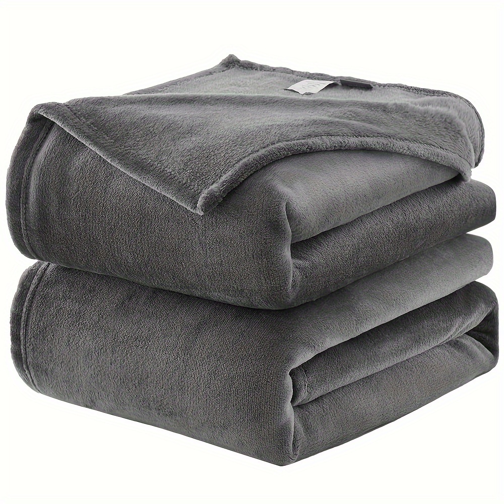 TEMU 2pcs Flannel Fleece Throw Blanket, , Soft Blanket For Sofa Couch, All Season Lightweight Microfiber Fluffy Flannel Fleece Throw Blanket, Great For Halloween Christmas, 90×90 Inch