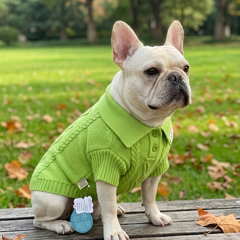 Classic V-Neck Dog Sweater Pink Green Cable Knit Pet Clothes Winter Warm Puppy Pullover Soft Cozy Apparel For Small Medium Dogs Cats Chihuahua Dachshund Daily Wear Chilly Weather Outdoor Knitted Jumper Fashionable Solid Color Trendy Pet Wardrobe