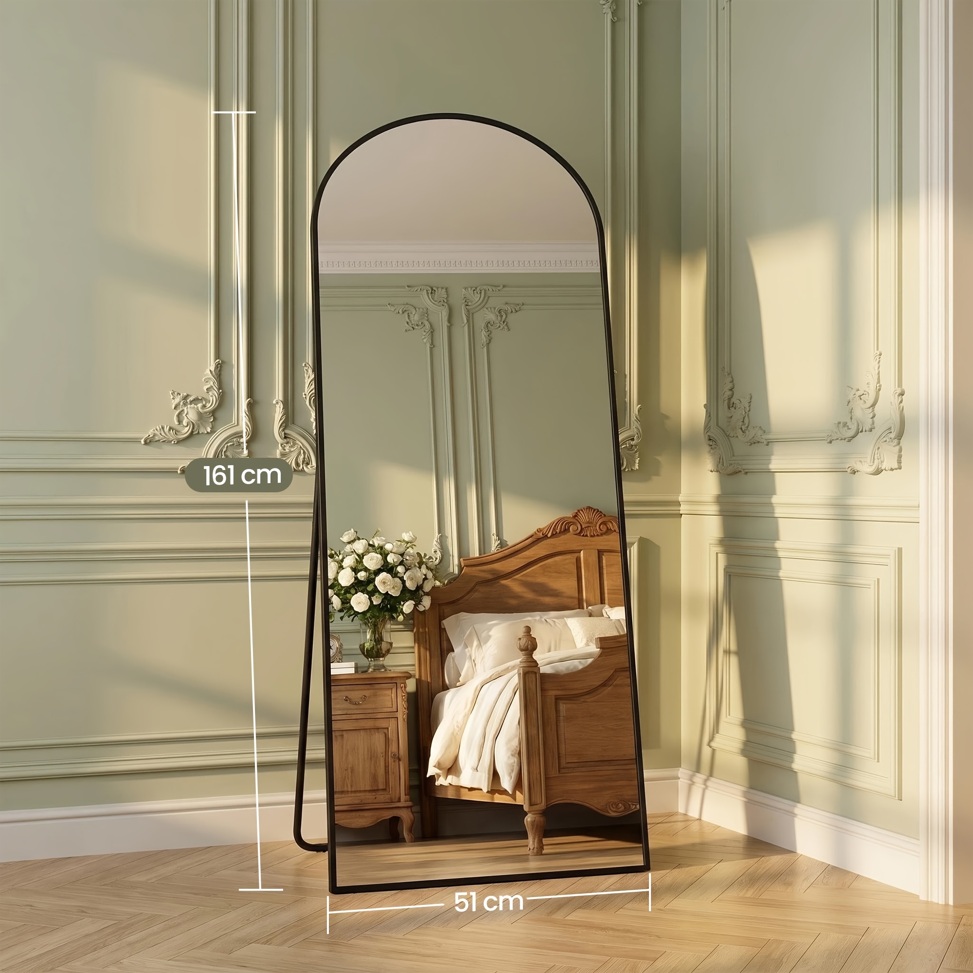 TEMU en verre trempé, cadre en d'aluminium haut de gamme, polyvalent pour une fixation au sol ou murale, design , élégant et
