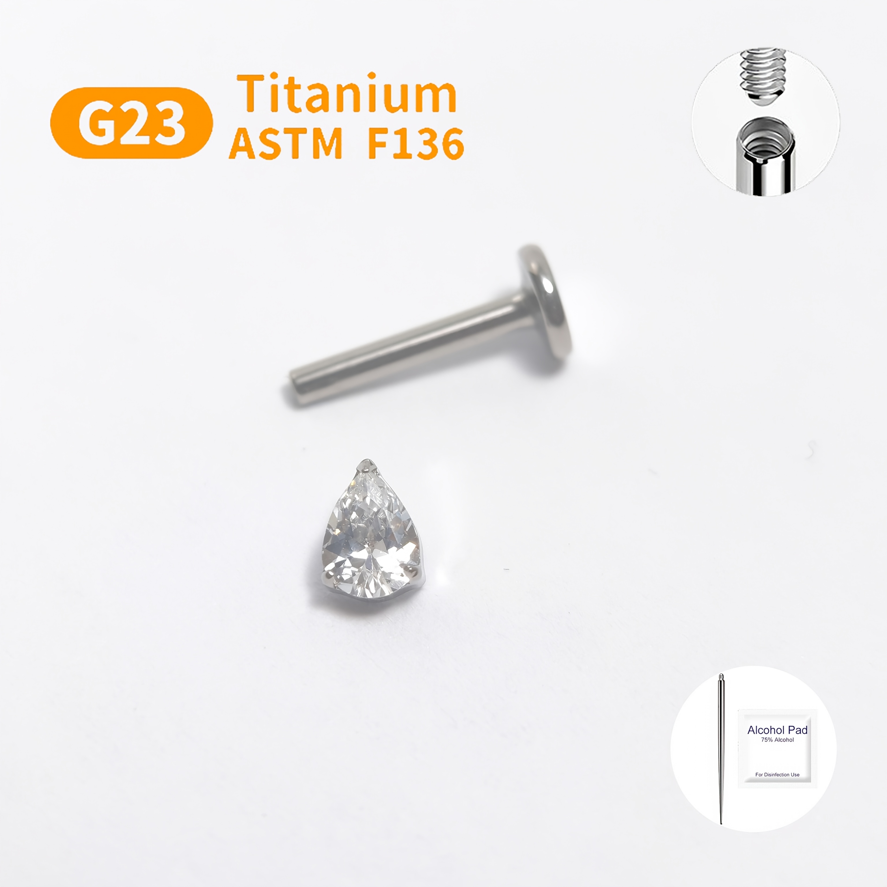TEMU Pendiente de de de Aleación de Titanio G23