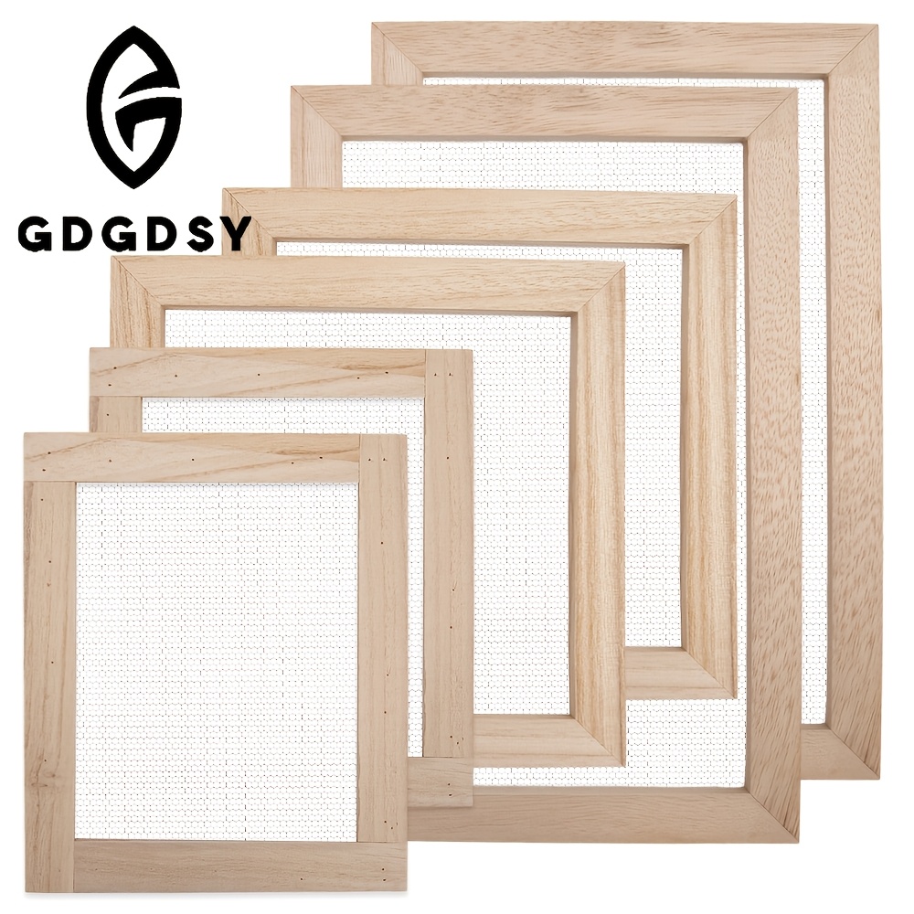 TEMU 6pcs Paper Making Screen Kit, Paper Making Tools For Paper Crafts, Papermaking Kit, Creative Makers, Craft Enthusiasts