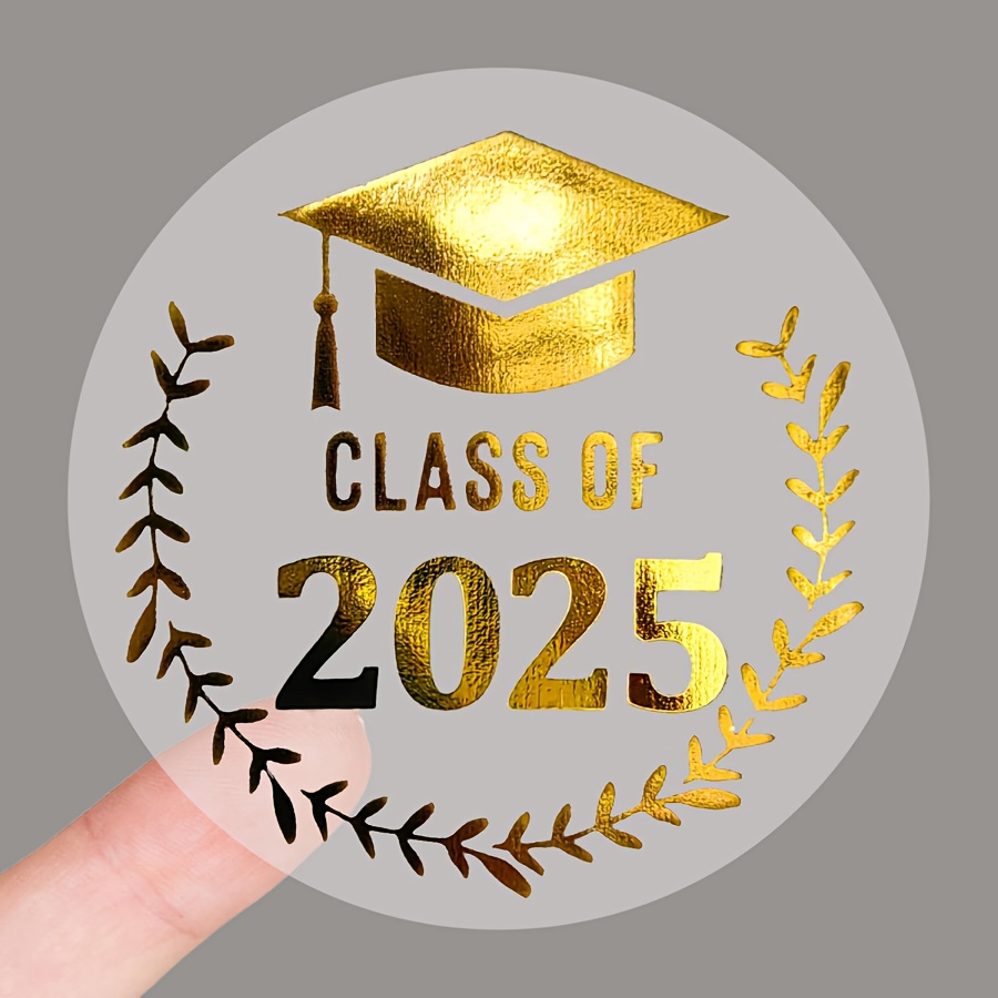 

108pcs Golden Graduation Stickers For 2025 Grads - On Your , Caps, Envelopes & Party Favors, Graduation Gifts, Graduation Labels, Party Stickers