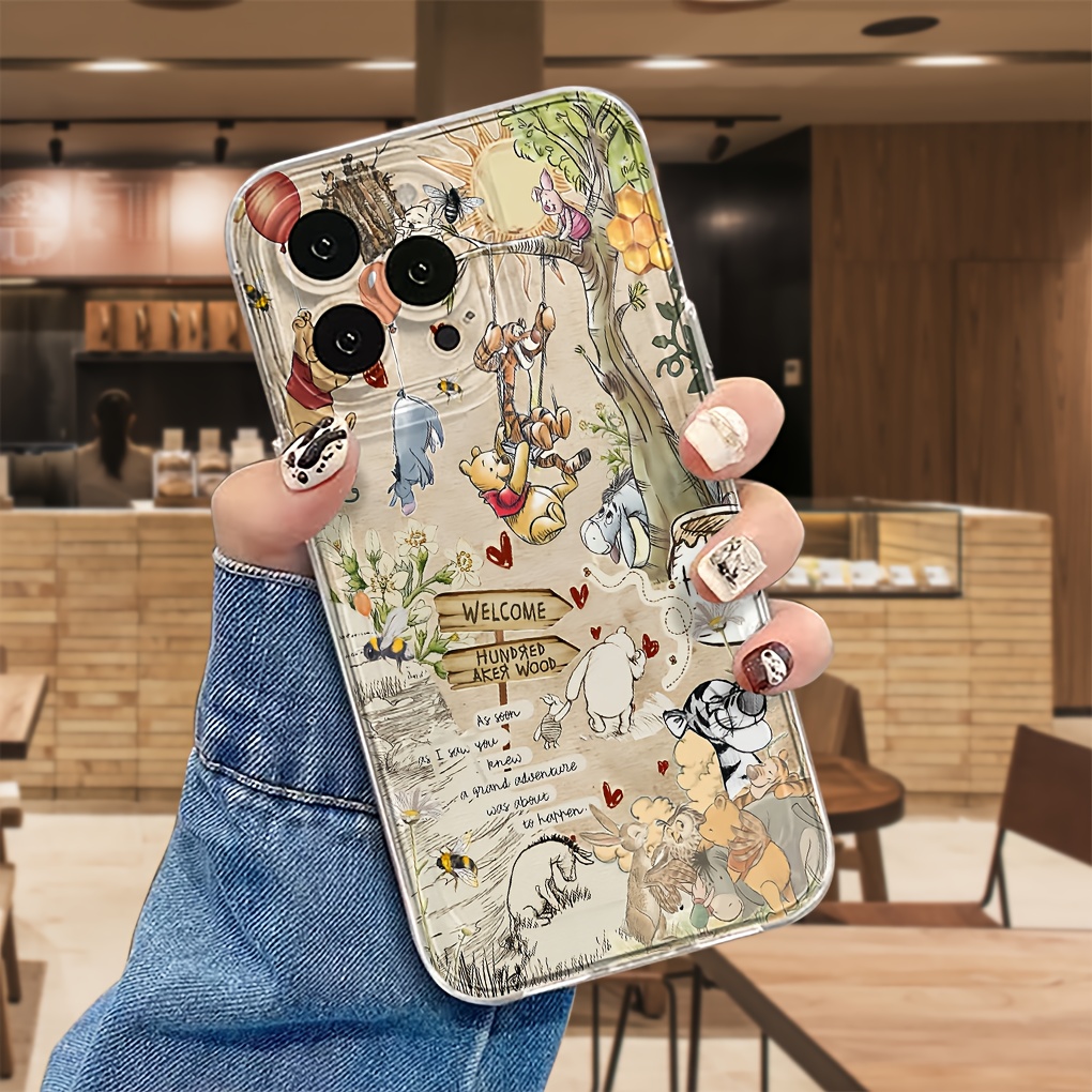 Licensed Winnie The Pooh Cartoon Phone Cases, Which Are Shockproof And Drop-Resistant, Suitable for Iphone Models 16/15/14/13/12/11/7/8/7 Plus/10 Plus/Xs Max/Xs/X/Xr, Making Them Perfect Gifts for Holidays And Birthdays.