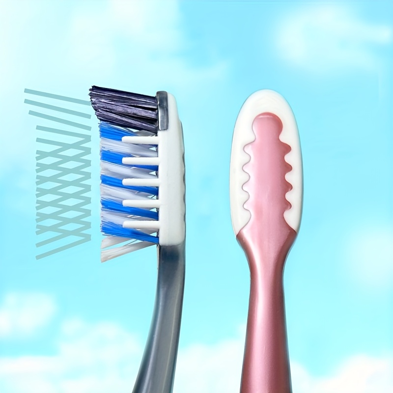Medium Hardness Bristles Manual Toothbrush with Gum Massage for Deep Cleaning