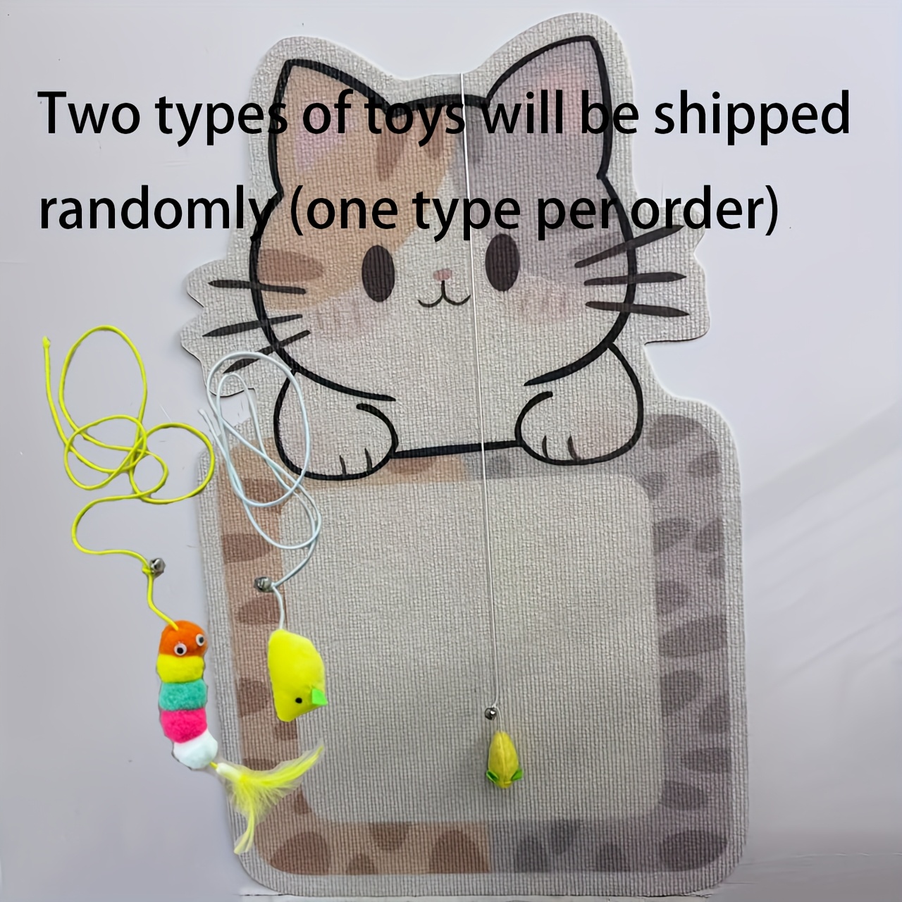2pcs Set: Wear-resistant Non-shedding Adhesive Cat Scratching Board And 1pc Random Cat Toy, Vertical Wall Scratch Protection Pad, Multi-scene Interactive Pet Toy, Ideal Gift For 10 Major Festivals