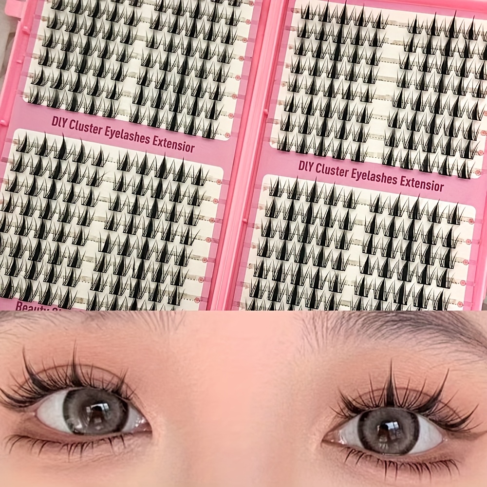 Image of 320 Tubs, Comic Eyelash Tubs With Pointed Eyelashes, Natural-looking Anime Eyelash Tubs, Korean-style Makeup Eyelash Tubs, Asian-style Eyelashes, Curly, Reusable.