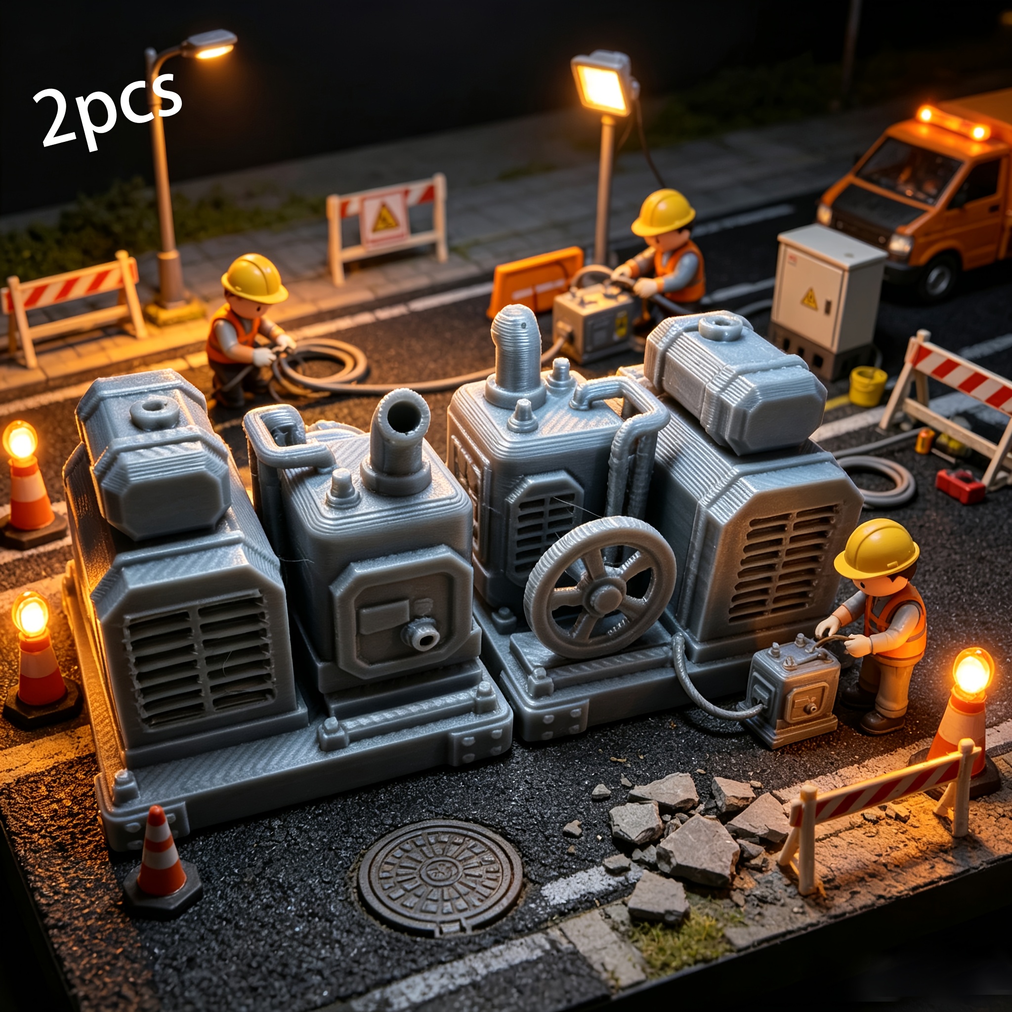 TEMU 2pcs, Ho Scale Vintage Industrial Generator Model, Suitable For Miniature Scale, Ideal For Factory Models, Miniatures Photography, Diy Handmade