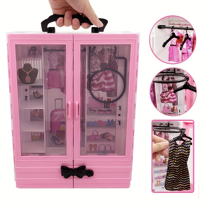 

1pc Doll Accessories , Closet Portable Toy, Fold-out Clothing Rack, Collecting Doll Clothes And Accessories, , Christmas Gift