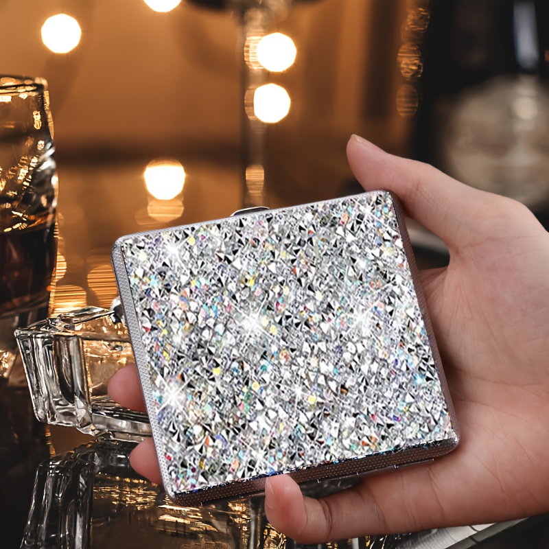womens double sided sparkle portable