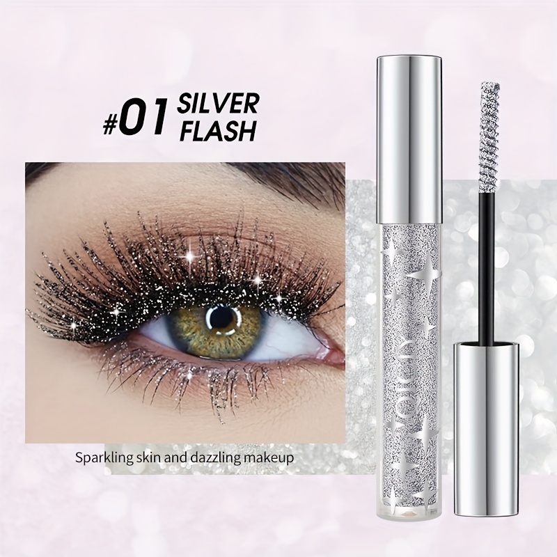 Sparkling Mascara - Waterproof, With 3 Glitter Effects For Long-Lasting, Volumizing Lashes, Suitable For Types - Beauty & Health