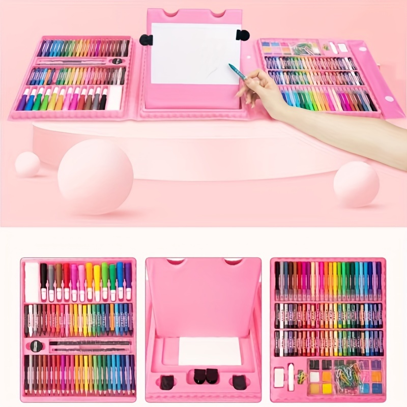 

208-piece Deluxe Art Set: Drawing, Painting & Coloring Pens With Crayons And Watercolor Pencils - Ideal For Daily Practice