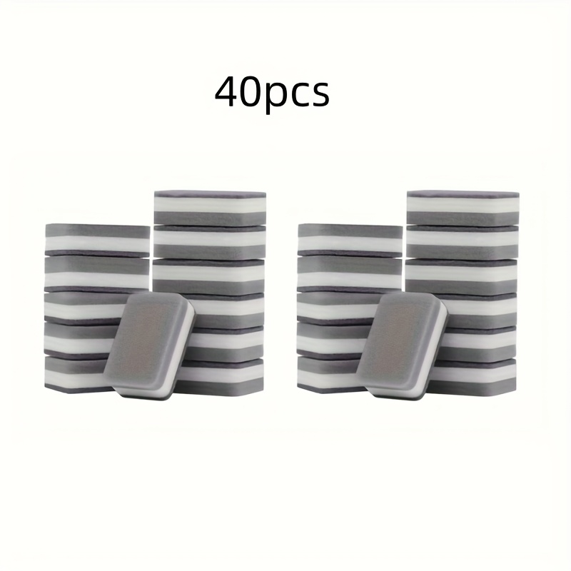   30 40pcs magic three layer cleaning sponges suitable for reusable dishwashing cookware cleaning pads and kitchen cleaning tools 40pcs 0