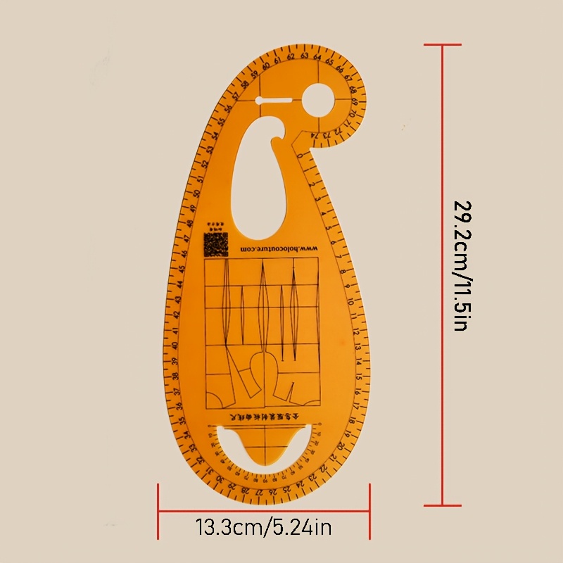 E-shop Holografisches Messband in voller Größe mit Muster, Loch und Ärmel, gebogenes französisches Messband