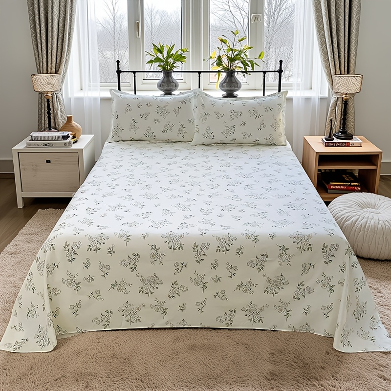 TEMU 1pc Fitted Sheet, Fresh Print Fitted Sheet (pillowcase Not Included)