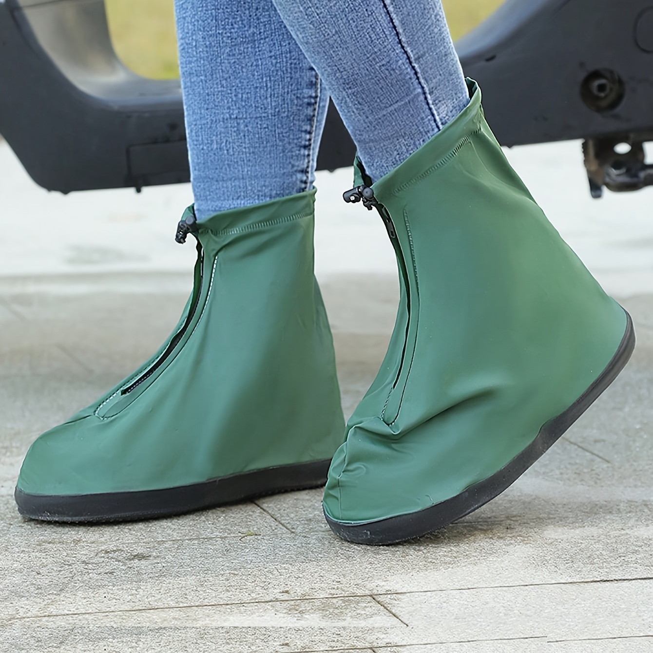 pair hiking cycling rain boots cover waterproof thickened Temu