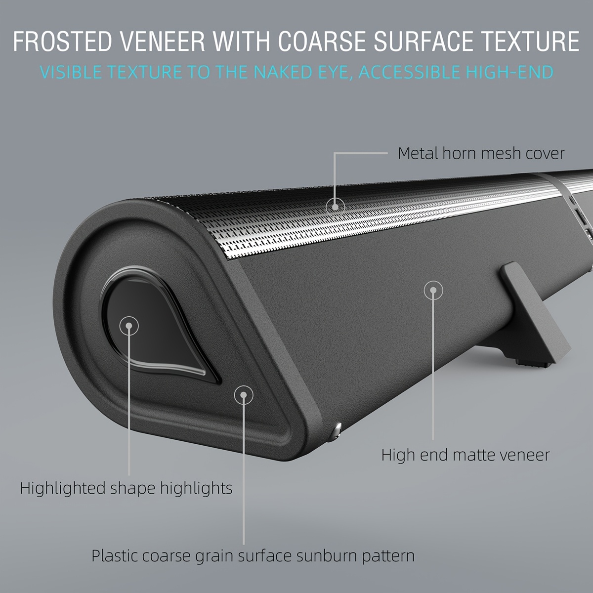 Stereo Bar Speaker for Smart TVs, 2-in-1 Wireless Subwoofer Speakers
