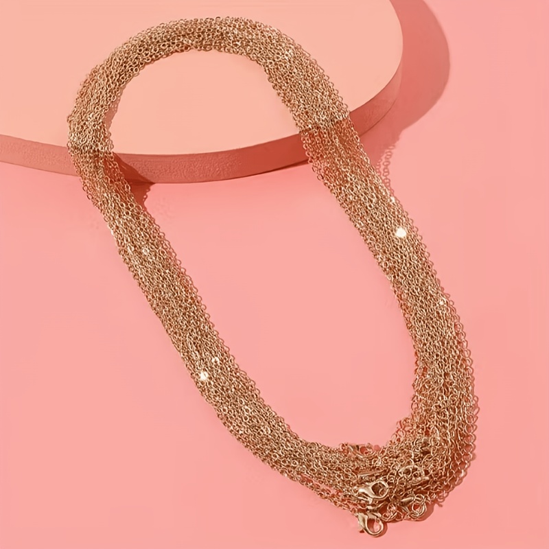 TEMU 12 Collares O-Chain de Moda, Tamaño Ajustable y Cadena de Extendida de 5cm - Adiciones de Joyería, Adecuados para Hombres y Mujeres, Fiestas y