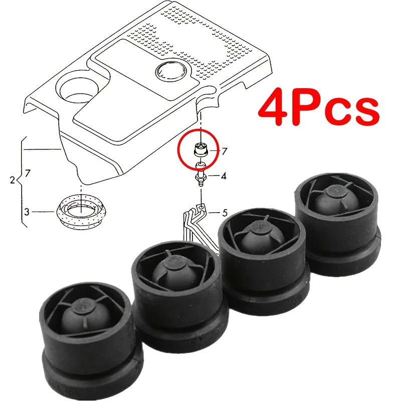 4pcs 06a103226 Car Engine Cover Rubber Bumper Stopper Gasket Set Suitable For J11 For For Mk5 For Golf