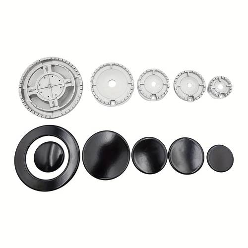 1pc Threemi Thickened Gas Burner Head -11pcs Gas Stove Burner Caps And Fire Distributor for Stoves And Gas Oven Additions : 55Mm, 75Mm, 100Mm And 130Mm Sizes Long Lasting Use
